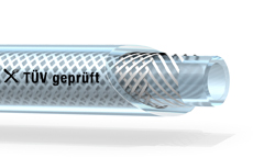 PVC-Schlauch transparent mit Gewebe