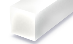 Silikonvierkantschnur voll weiss/transparent